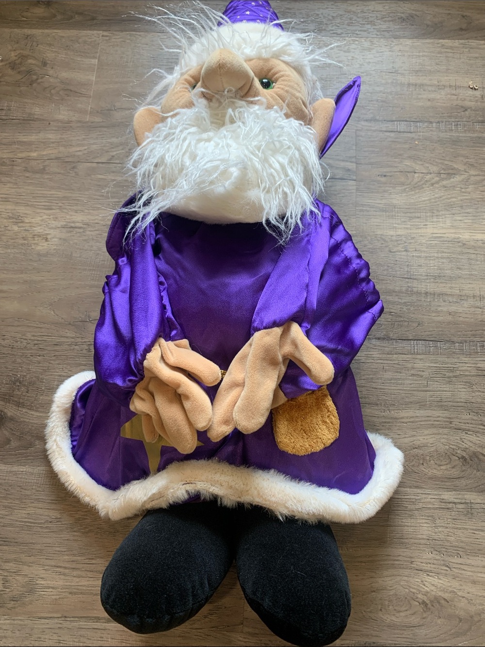 Folkmanis Plush Wizard Hand Puppet 31" Full Body Purple w/ Tags